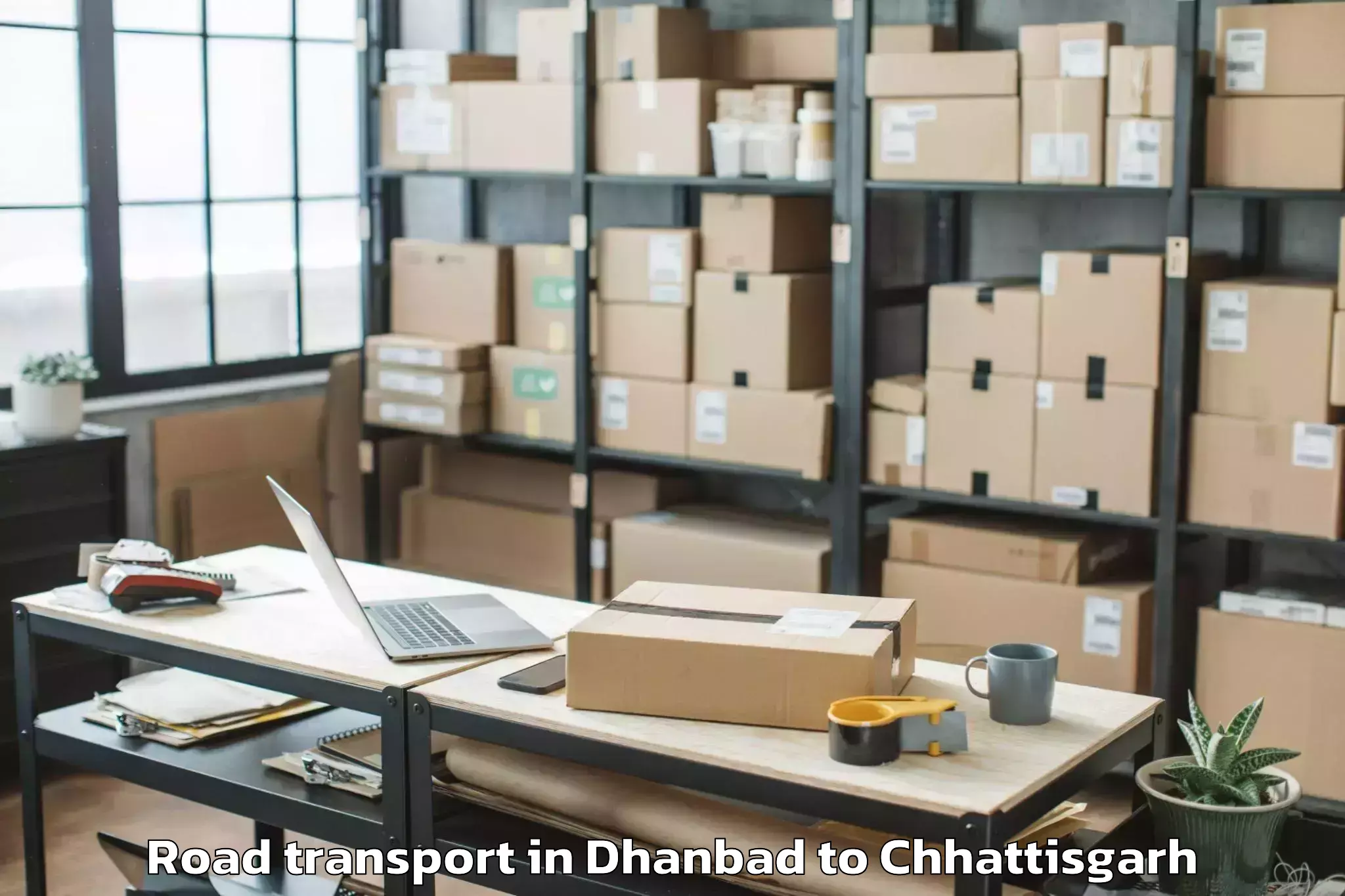 Easy Dhanbad to Bhairamgarh Road Transport Booking